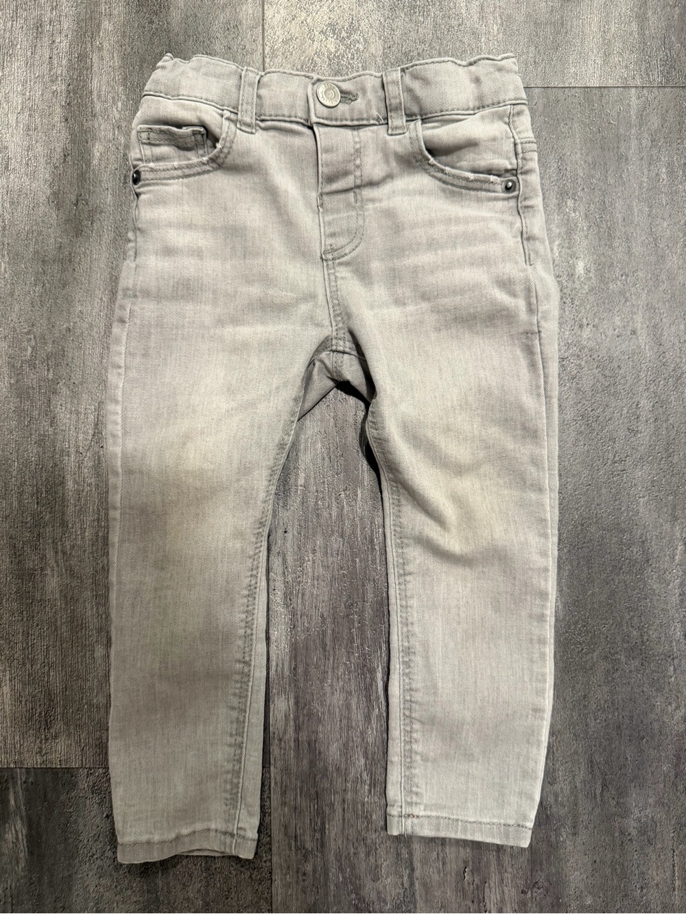 Zara Light Gray Skinny Pants with Drawstring Waist
